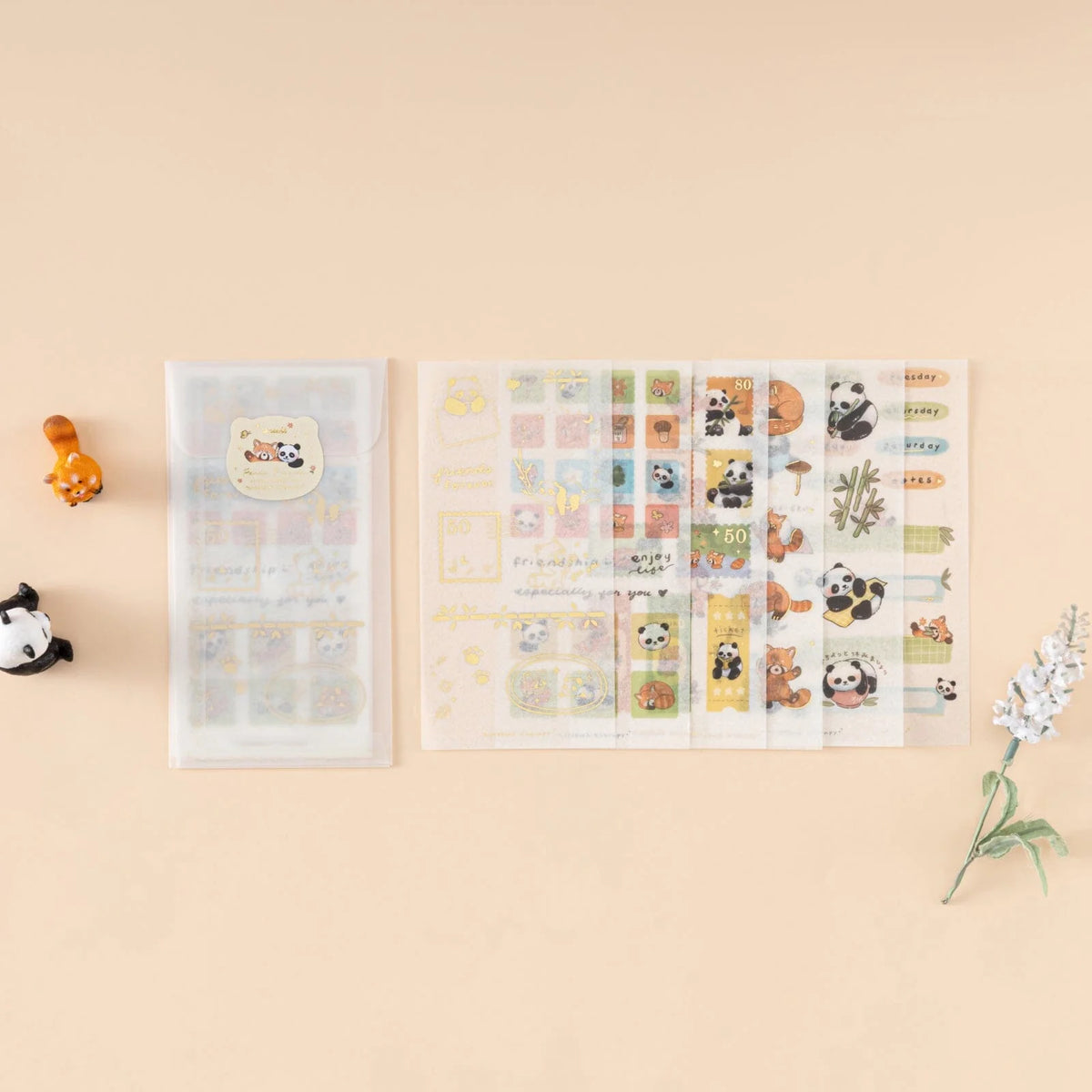 Tsuki ‘Panda Friends’ Sticker Set ☾
