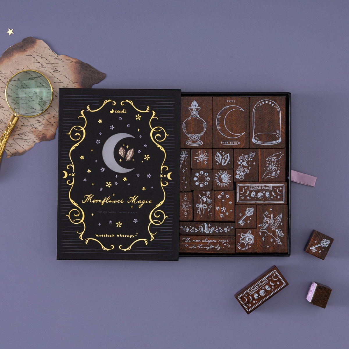 Tsuki ‘Moonflower Magic’ Bullet Journal Stamp Set