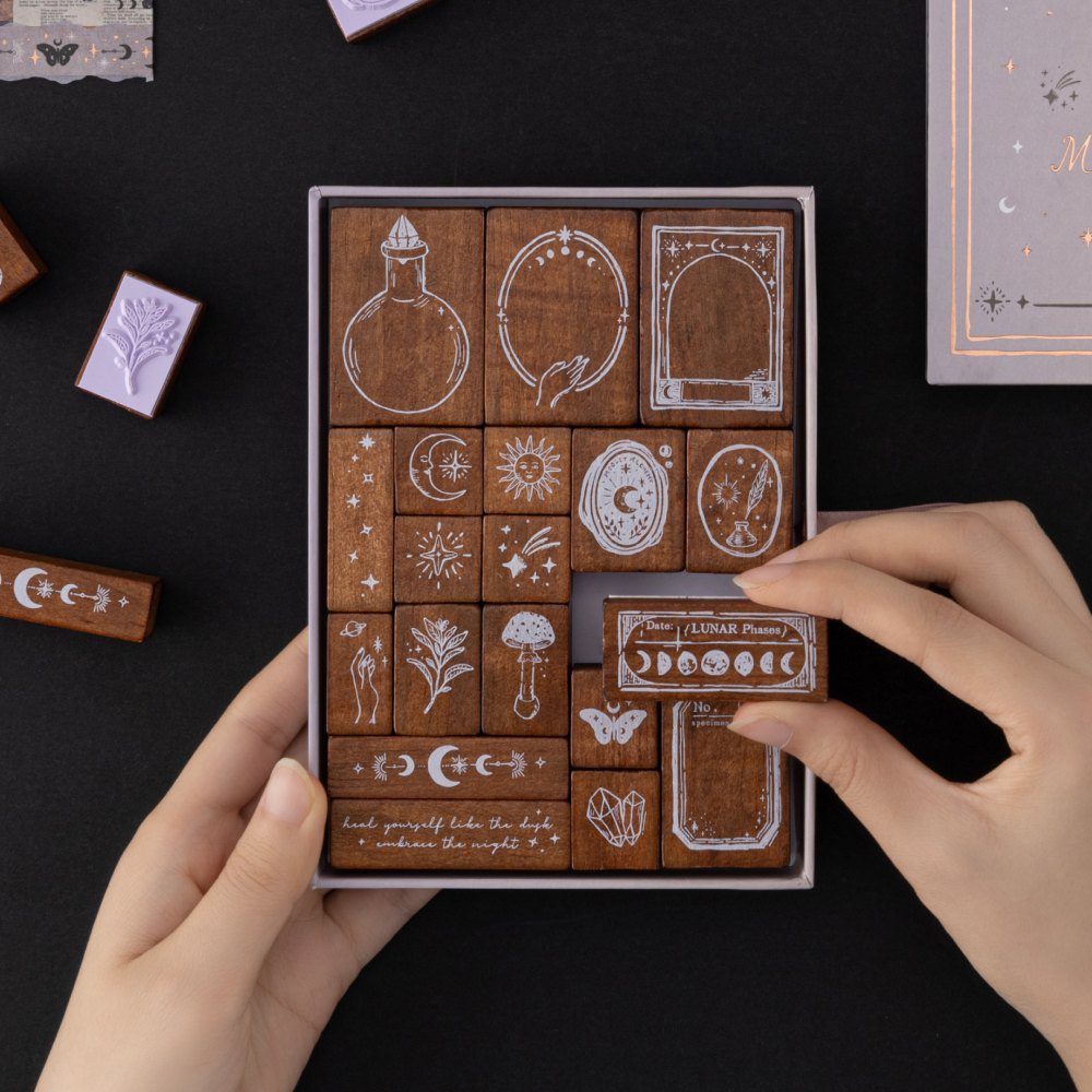 Tsuki ‘Moonlit Alchemy’ Bullet Journal Stamp Set ☾