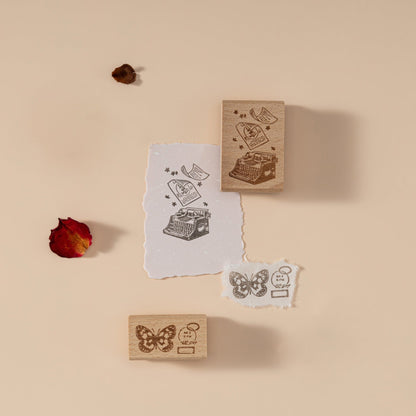 Hinoki - ‘Into the Archive’ Engraved Wooden Stamp Set
