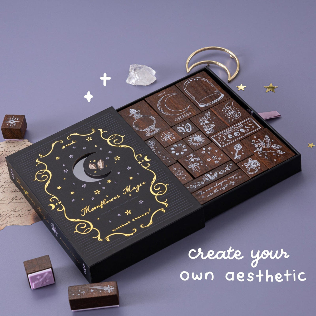 Tsuki ‘Moonflower Magic’ Bullet Journal Stamp Set