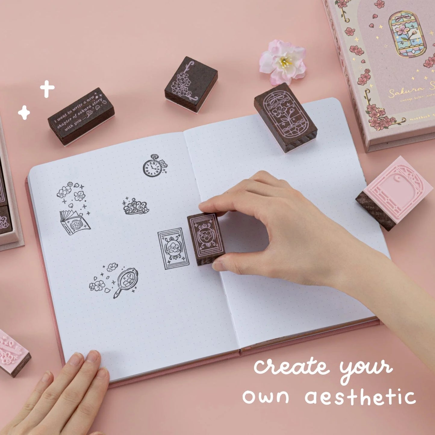 Tsuki ‘Sakura Story’ Bullet Journal Stamp Set