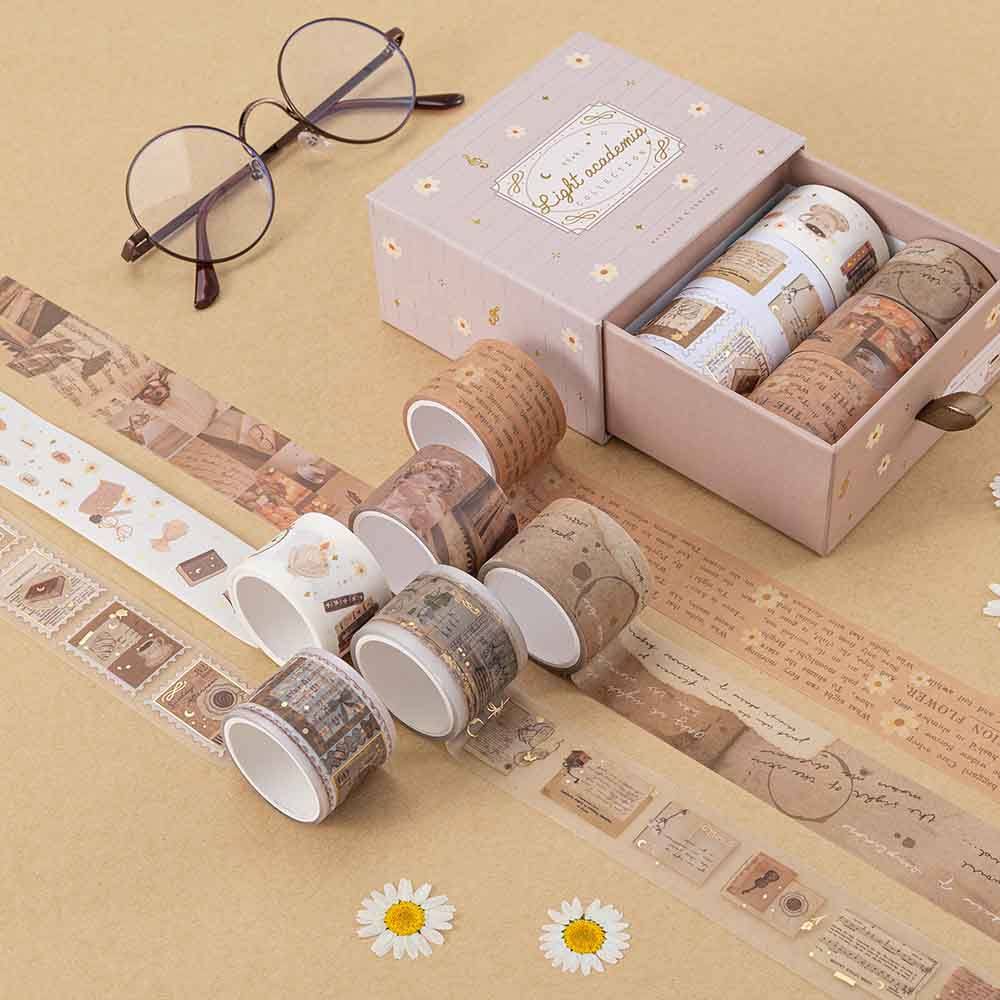 Tsuki ‘Light Academia’ Washi Tape Set ☾