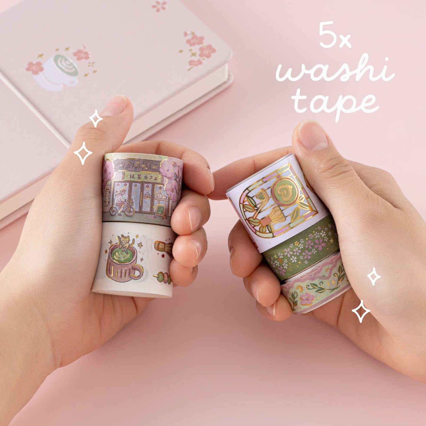 Tsuki ‘Matcha Bloom’ Travel Notebook Gift Set