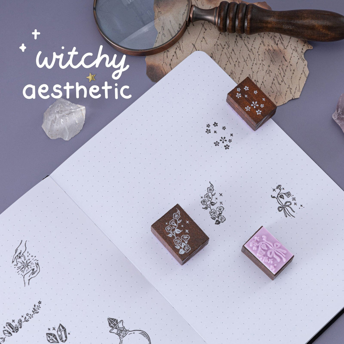 Tsuki ‘Moonflower Magic’ Bullet Journal Stamp Set