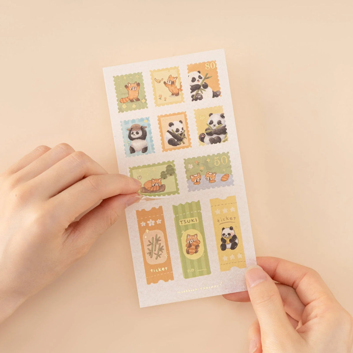 Tsuki ‘Panda Friends’ Sticker Set ☾
