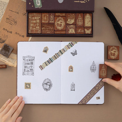Tsuki ‘Vintage Academia’ Bullet Journal Stamp ☾