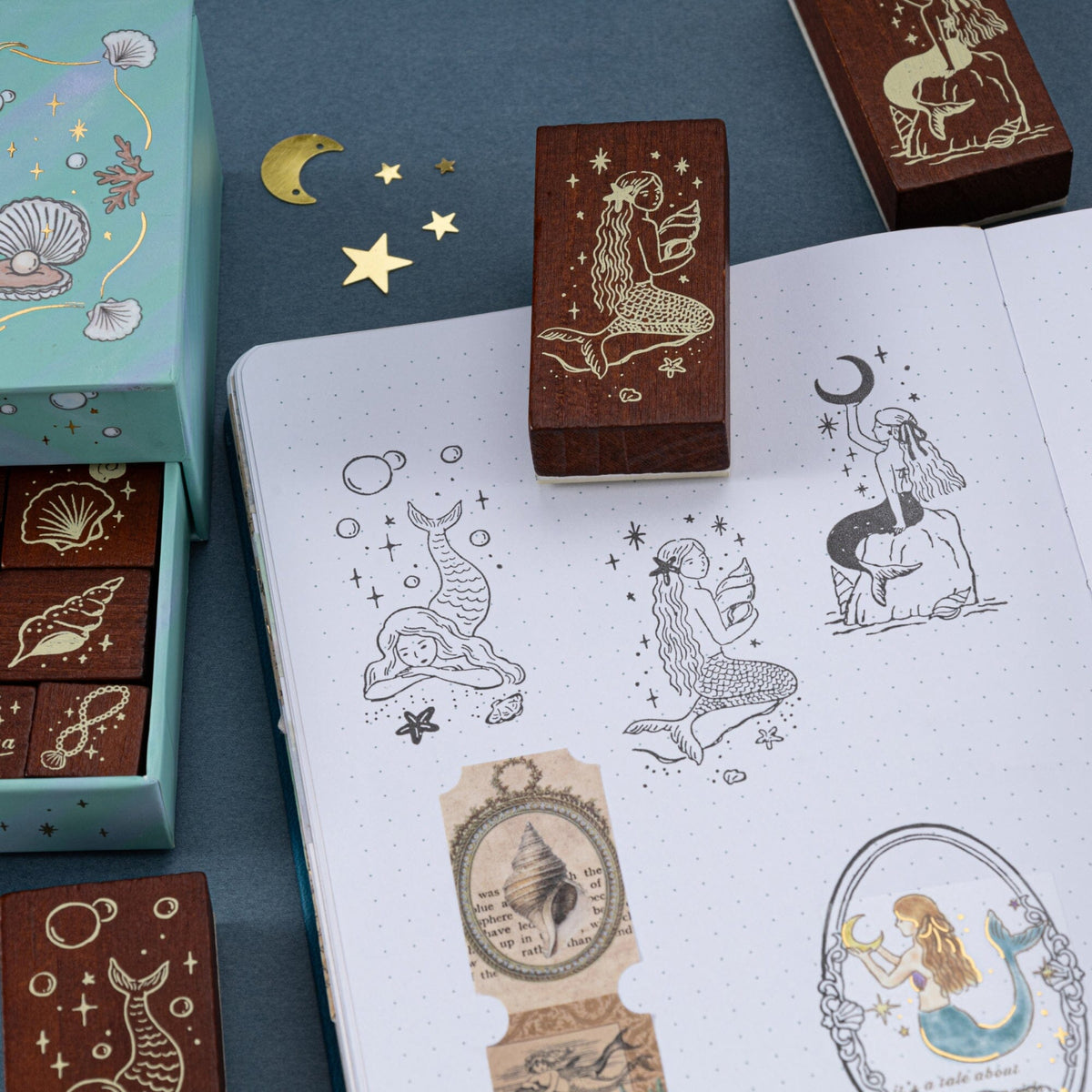 Tsuki ‘Mermaid Mystery’ Bullet Journal Stamp Set
