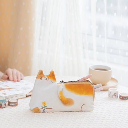 Tsuki ‘Neko Days’ Travel Pen Pouch ☾