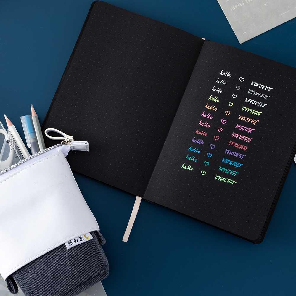Tsuki 'Midnight Edition' Black Page Bullet Journal