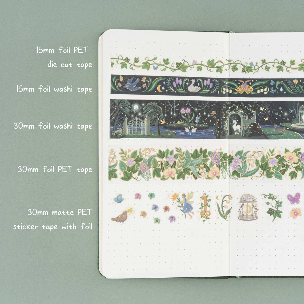 Tsuki ‘Secret Garden’ Travel Notebook Gift Set